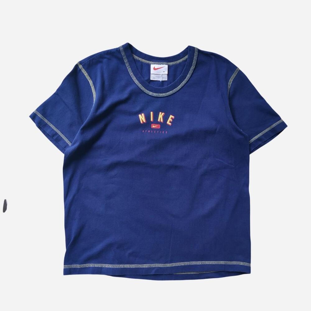 Vintage 90s Nike blue cotton t-shirt